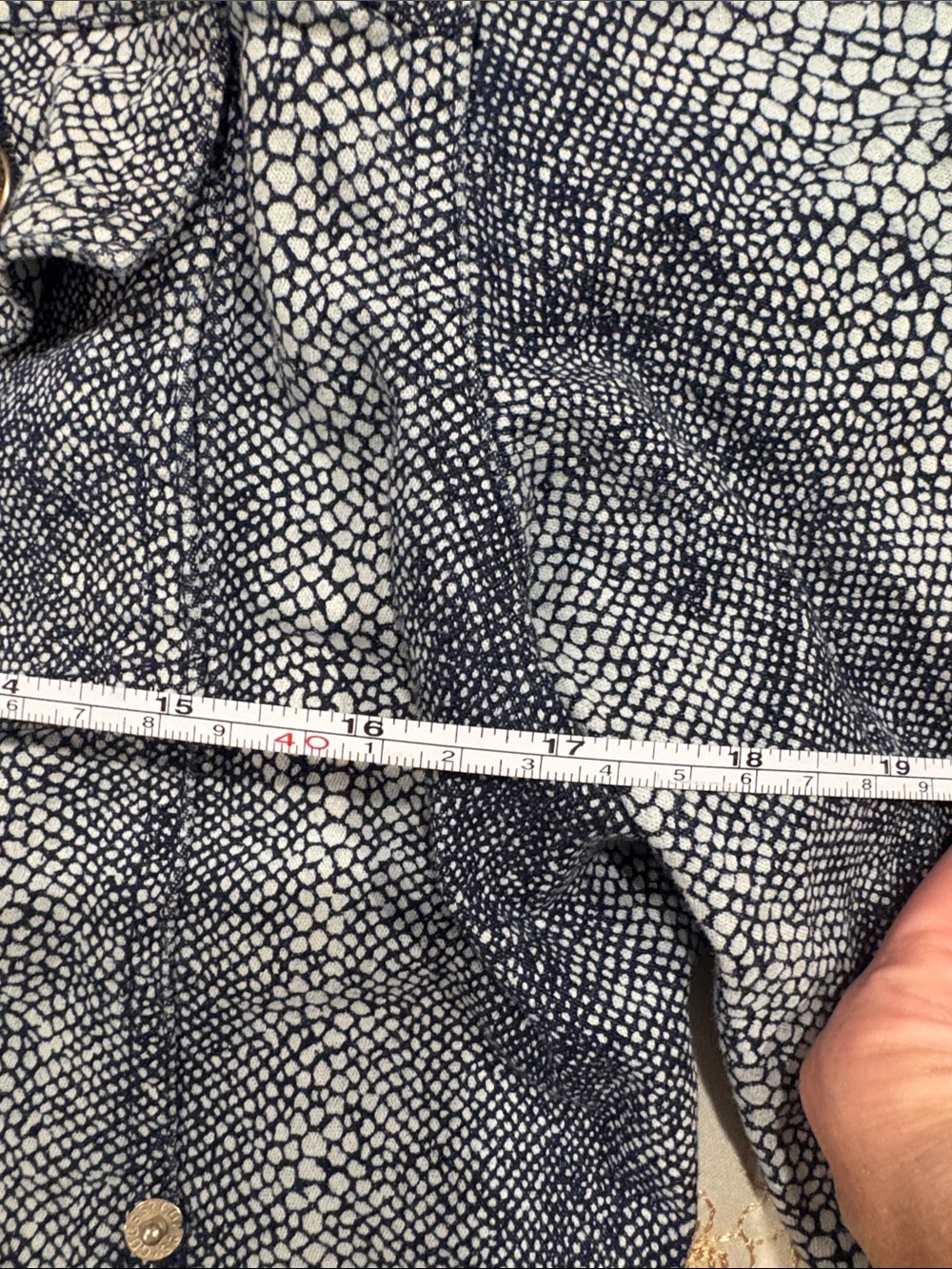 Guess Blue Textured Denim-Style Jacket - Picture 7 of 8